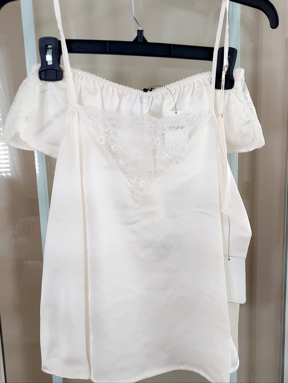 Sam Edelman Matching Lingerie Set White Lace Trim Camisole & Panties Women M NWT - Picture 11 of 11
